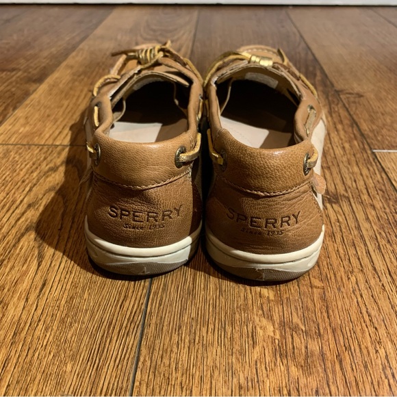 Sperry Jewelfish Lace Leather Shoe Peanut Tan Size 7.5M - Picture 3 of 7